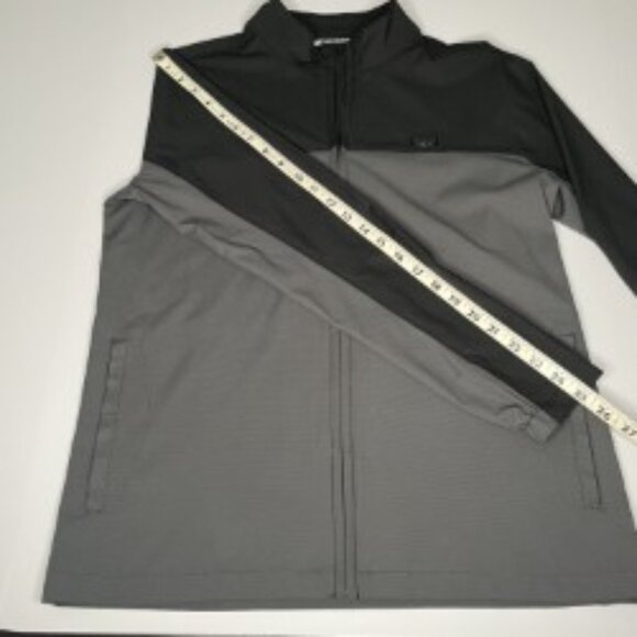 Travis Mathew Windbreaker Jacket Men's Golf Full Zip Size Small Black Gray Prep - Picture 3 of 5